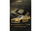 Nissan Skyline "Top Secret" BNR32 GT-R (650R) RHD (Right Hand Drive) Gold Metallic 1/64 Diecast Model Car by Inno Models-2
