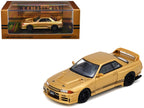 Nissan Skyline "Top Secret" BNR32 GT-R (650R) RHD (Right Hand Drive) Gold Metallic 1/64 Diecast Model Car by Inno Models-3