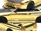Nissan Skyline GT-R (R32) "Top Secret" RHD (Right Hand Drive) Chrome Gold with Carbon Hood "The Model Car Show Malaysia 2025 Event Edition" 1/64 Diecast Model Car by Inno Models-1