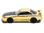 Nissan Skyline GT-R (R32) "Top Secret" RHD (Right Hand Drive) Chrome Gold with Carbon Hood "The Model Car Show Malaysia 2025 Event Edition" 1/64 Diecast Model Car by Inno Models-2