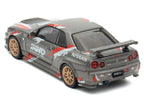 Nissan Skyline GT-R (R34) Z-Tune RHD (Right Hand Drive) Gray Metallic with Graphics "Indonesia Diecast Expo 2024 Exclusive Edition" 1/64 Diecast Model Car by Inno Models-1