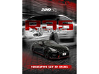 Nissan GT-R (R35) Nismo RHD (Right Hand Drive) Nismo Black with Carbon Hood and Top 1/64 Diecast Model Car by Inno Models-2