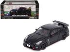 Nissan GT-R (R35) Nismo RHD (Right Hand Drive) Nismo Black with Carbon Hood and Top 1/64 Diecast Model Car by Inno Models-3