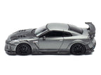 Nissan GT-R (R35) "Top Secret" RHD (Right Hand Drive) Gray Metallic with Carbon Hood "IAM Bangkok 2025 Event Edition" 1/64 Diecast Model Car by Inno Models-1