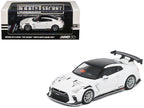 Nissan GT-R (R35) "Top Secret" RHD (Right Hand Drive) White with Black Top "Tokyo Auto Salon 2021" 1/64 Diecast Model Car by Inno Models-3