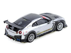 Nissan GT-R (R35) Top Secret RHD (Right Hand Drive) Silver Metallic with Carbon Hood and Top "Tokyo Auto Salon Hong Kong 2025 Event Edition" 1/64 Diecast Model Car by Inno Models-1