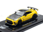 Nissan GT-R (R35) RHD (Right Hand Drive) Yellow with Carbon Hood and Black Top "The Model Car Show Singapore 2025 Event Edition" 1/64 Diecast Model Car by Inno Models-1