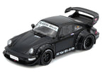 RWB 964 Matt Black 1/64 Diecast Model Car by Inno Models-1