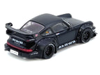 RWB 964 Matt Black 1/64 Diecast Model Car by Inno Models-3