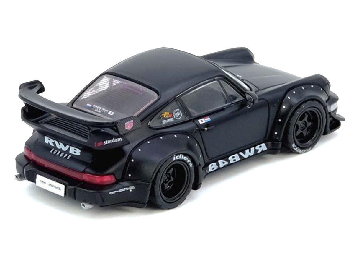 RWB 964 Matt Black 1/64 Diecast Model Car by Inno Models-3