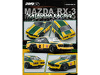 Mazda RX-3 Savanna RHD (Right Hand Drive) #1 "Katayama Racing Livery" Green and Yellow Striped 1/64 Diecast Model Car by Inno Models-1