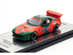 Mazda RX7 (FC3S) "Pandem Aero" RHD (Right Hand Drive) #55 Red and Green "Hong Kong Toycar Salon 2025 Event Edition" 1/64 Diecast Model Car by Inno Models-2