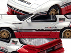Mazda RX-7 (FC3S) "Pandem Rocket Bunny" White and Red with Black Stripes "The Model Car Show Singapore 2025 Event Edition" 1/64 Diecast Model Car by Inno Models-3