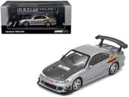 Nissan "Top Secret" Silvia (S15) RHD (Right Hand Drive) Silver Metallic with Carbon Hood 1/64 Diecast Model Car by Inno Models-0