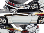 Nissan "Top Secret" Silvia (S15) RHD (Right Hand Drive) Chrome with Carbon Hood "Tokyo Auto Salon Kuala Lumpur 2025 Event Edition" 1/64 Diecast Model Car by Inno Models-3