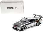 Nissan "Top Secret" Silvia (S15) RHD (Right Hand Drive) Chrome with Carbon Hood "Tokyo Auto Salon Kuala Lumpur 2025 Event Edition" 1/64 Diecast Model Car by Inno Models-4
