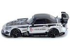 Honda S2000 RHD (Right Hand Drive) "J's Racing" Chrome Silver with Carbon Hood and Top with Graphics "Tokyo Auto Salon Hong Kong 2025 Event Edition" 1/64 Diecast Model Car by Inno Models-1