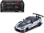 Honda S2000 RHD (Right Hand Drive) "J's Racing" Chrome Silver with Carbon Hood and Top with Graphics "Tokyo Auto Salon Hong Kong 2025 Event Edition" 1/64 Diecast Model Car by Inno Models-0