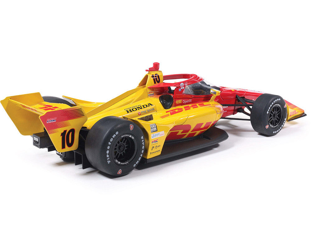 Dallara IndyCar #10 Alex Palou "DHL" Chip Ganassi Racing (Road Course Configuration) Champion "NTT IndyCar Series" (2025) 1/18 Diecast Model Car by IXO Models-1