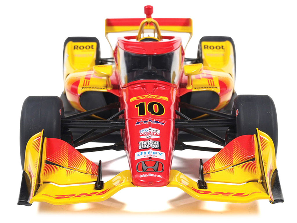 Dallara IndyCar #10 Alex Palou "DHL" Chip Ganassi Racing (Road Course Configuration) Champion "NTT IndyCar Series" (2025) 1/18 Diecast Model Car by IXO Models-3