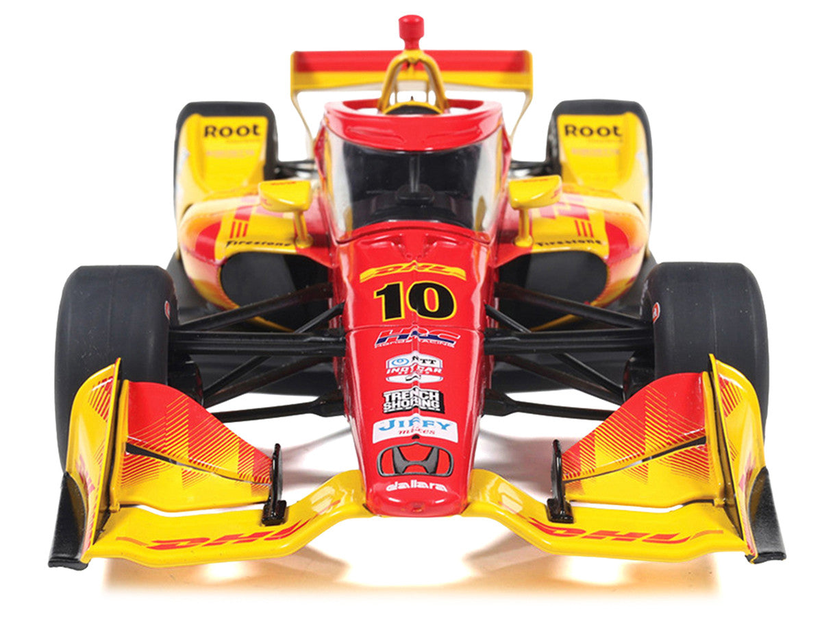 Dallara IndyCar #10 Alex Palou "DHL" Chip Ganassi Racing (Road Course Configuration) Champion "NTT IndyCar Series" (2025) 1/18 Diecast Model Car by IXO Models-3