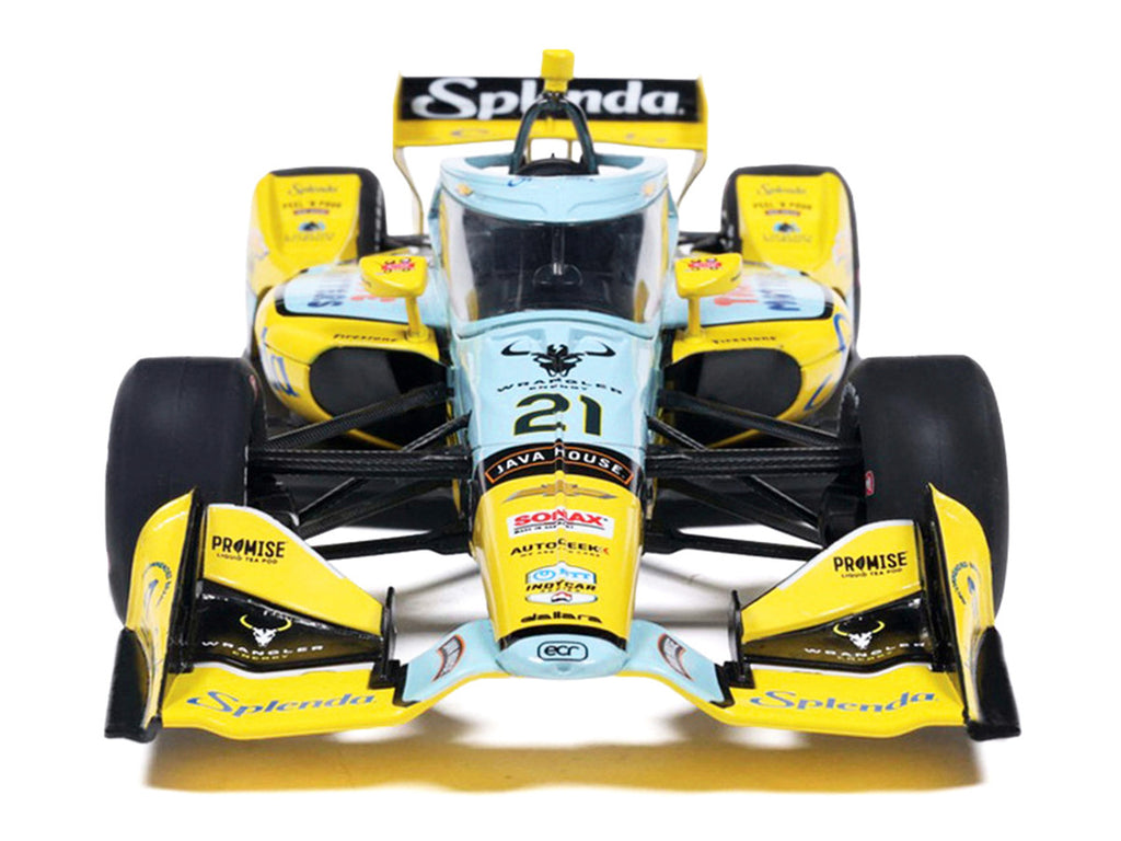Dallara IndyCar #21 Christian Rasmussen "Splenda" Ed Carpenter Racing (Road Course Configuration) "NTT IndyCar Series" (2026) 1/18 Diecast Model Car by IXO Models-3