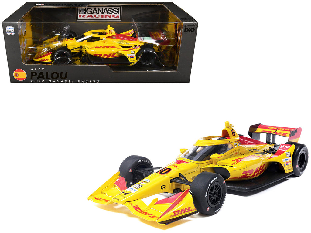 Dallara IndyCar #10 Alex Palou "DHL" Chip Ganassi Racing (Road Course Configuration) "NTT IndyCar Series" (2026) 1/18 Diecast Model Car by IXO Models-4