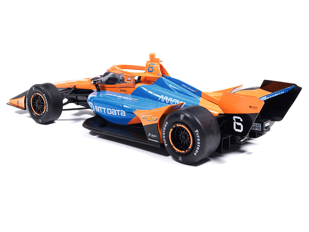 Dallara IndyCar #6 Nolan Siegel "NTT Data" Arrow McLaren (Road Course Configuration) "NTT IndyCar Series" (2026) 1/18 Diecast Model Car by IXO Models-1