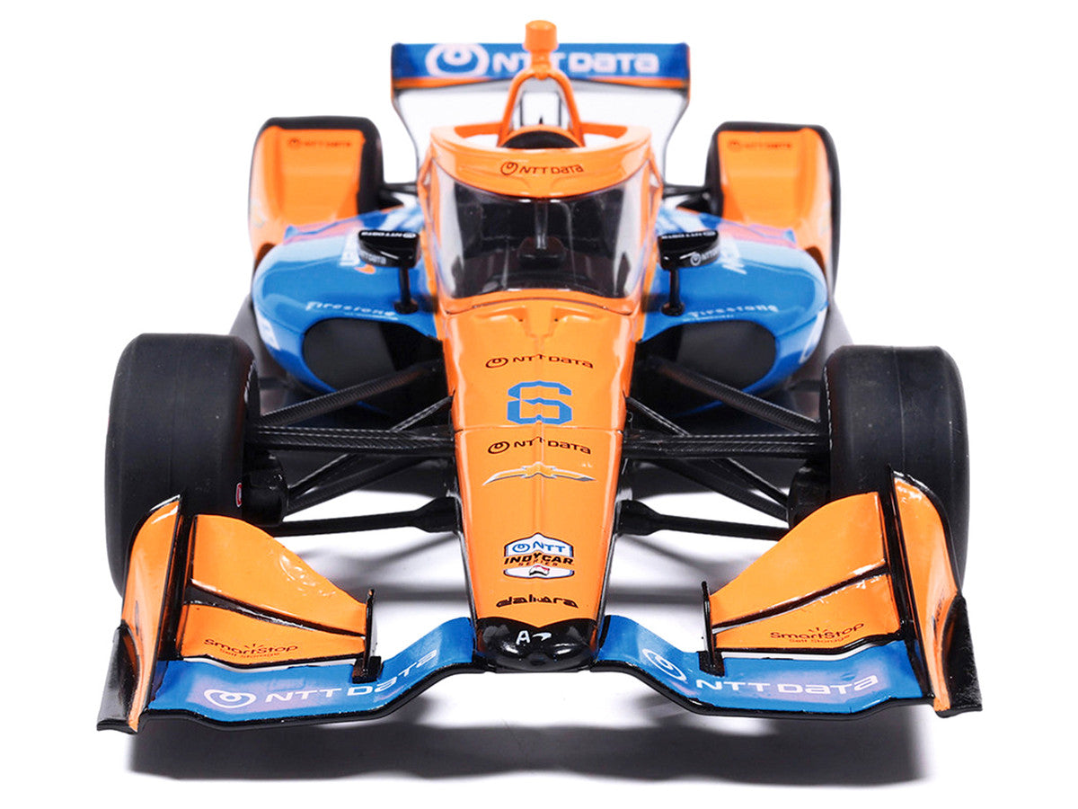 Dallara IndyCar #6 Nolan Siegel "NTT Data" Arrow McLaren (Road Course Configuration) "NTT IndyCar Series" (2026) 1/18 Diecast Model Car by IXO Models-3