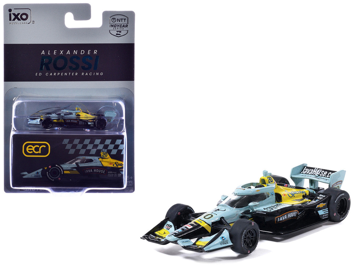 Dallara IndyCar #20 Alexander Rossi "Java House" Ed Carpenter Racing (Road Course Configuration) "NTT IndyCar Series" (2026) 1/64 Diecast Model by IXO Models-4