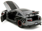 2010 Ford Mustang GT Matt Gray Metallic with Black Graphics and Stripes "Ford Performance" "Bigtime Muscle" Series 1/24 Diecast Model Car by Jada-3