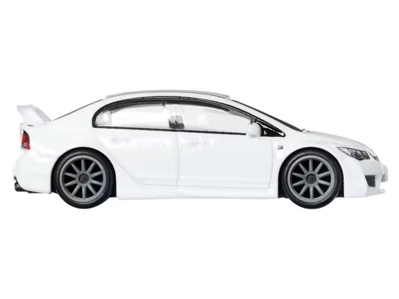 2007 Honda Civic Type R RHD (Right Hand Drive) White "Ronin Run II" Series Diecast Model Car by Hot Wheels-1