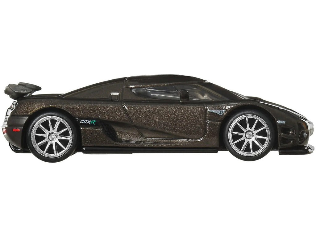 Koenigsegg CCXR Dark Gray Metallic "Fast Five" (2011) Movie "Fast & Furious" Series Diecast Model Car by Hot Wheels-1