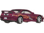Nissan 240SX (S14) RHD (Right Hand Drive) Maroon with Graphics "The Fast and the Furious" (2001) Movie "Fast & Furious" Series Diecast Model Car by Hot Wheels-1