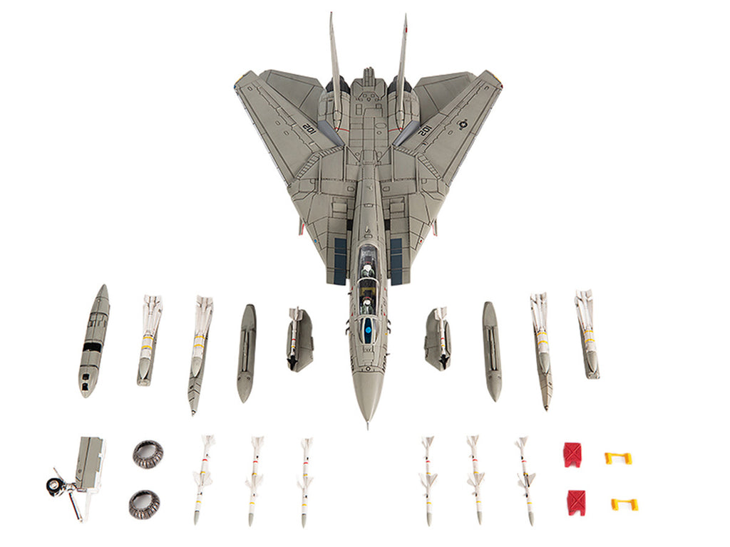 Grumman F-14A Tomcat Fighter Aircraft "VF-41 Black Aces USS Nimitz Gulf of Sidra" (1981) United States Navy 1/72 Diecast Model by JC Wings-2