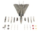 Grumman F-14A Tomcat Fighter Aircraft "VF-41 Black Aces USS Nimitz Gulf of Sidra" (1981) United States Navy 1/72 Diecast Model by JC Wings-2