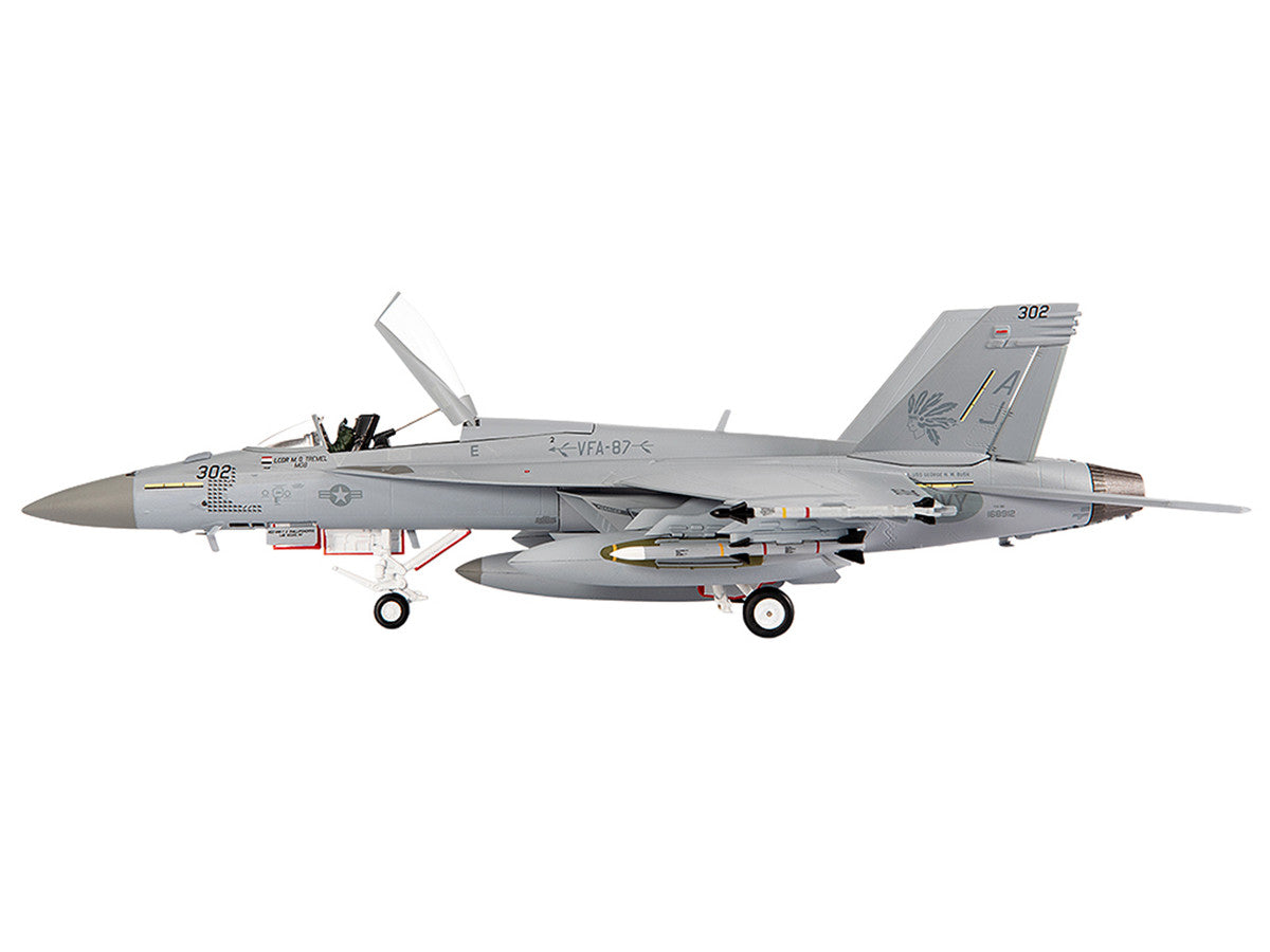 Boeing F/A-18E Super Hornet Aircraft "VFA-87 Golden Warriors USS George H. W. Bush" (2017) United States Navy 1/72 Diecast Model by JC Wings-0