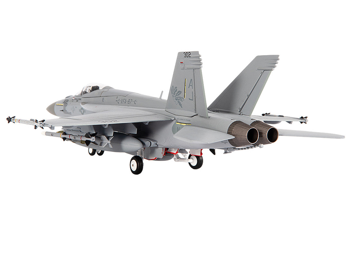 Boeing F/A-18E Super Hornet Aircraft "VFA-87 Golden Warriors USS George H. W. Bush" (2017) United States Navy 1/72 Diecast Model by JC Wings-3