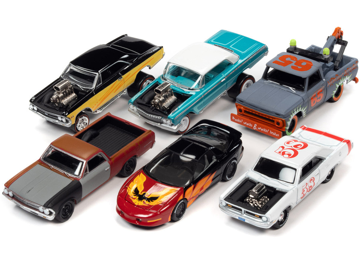 "Street Freaks" 2021 Set A of 6 Cars Release 4 1/64 Diecast Model Cars by Johnny Lightning-1