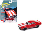 1969 Chevrolet Camaro Z28 Red with White Stripes and Interior "Muscle Cars USA" Series 1/64 Diecast Model Car by Johnny Lightning-2