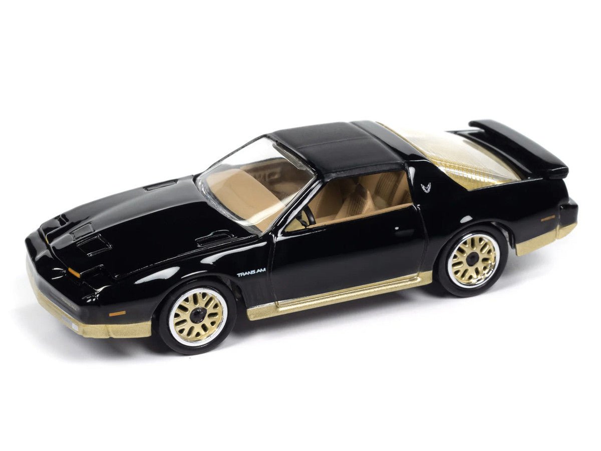 1986 Pontiac Firebird T/A Black with Champagne Gold Accents "Muscle Cars USA" Series 1/64 Diecast Model Car by Johnny Lightning-0