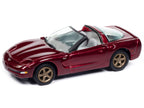 2003 Chevrolet Corvette Convertible "50th Anniversary" Anniversary Red Metallic "Classic Gold Collection" 1/64 Diecast Model Car by Johnny Lightning-1