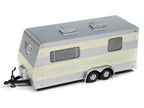 1953 Buick Super Cream with Travel Trailer Limited Edition "Tow & Go" Series 1/64 Diecast Model Car by Johnny Lightning-1
