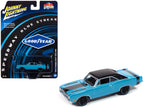 1969 Dodge Dart GTS 340 Blue with Black Top and Stripes "Goodyear Blue Streak" "Pop Culture" 2025 Release 1 1/64 Diecast Model Car by Johnny Lightning-2
