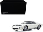Lamborghini Miura P 400 White 1/18 Diecast Model Car by Kyosho-4
