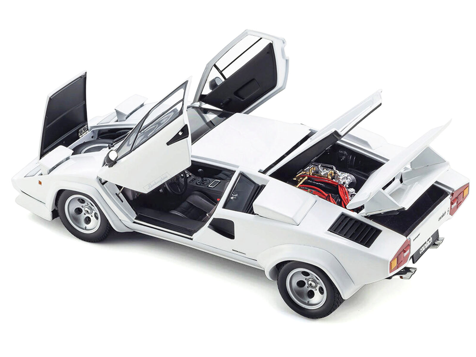 Lamborghini Countach LP 400S White 1/18 Diecast Model Car by Kyosho