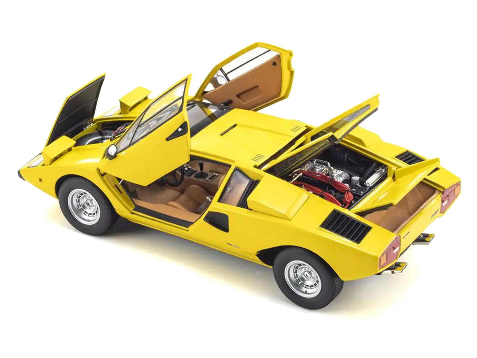 Lamborghini Countach LP 400 Yellow 1/18 Diecast Model Car by Kyosho