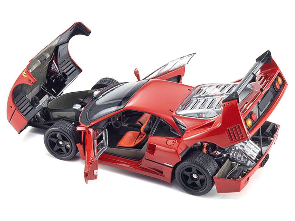 Ferrari F40 Light Weight LM Wing Red 1/18 Diecast Model Car by Kyosho-1
