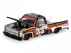 Chevrolet Silverado Pickup Truck #33 "Kaido Intimidator V1" White and Black with Graphics (Designed by Jun Imai) "Kaido House" Special 1/64 Diecast Model Car by Mini GT-0