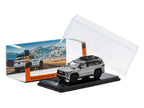 Toyota Sequoia TRD PRO Silver Metallic with Roof Rack 1/64 Diecast Model Car by GCD-4